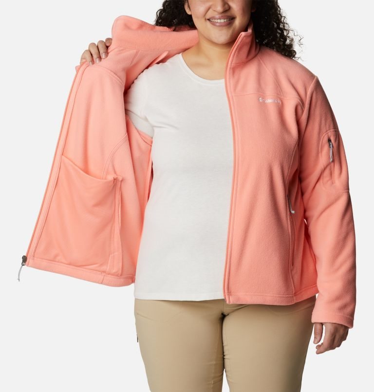 Women's Columbia Fast Trek II Jackets Coral | Plus Size CA-KA154
